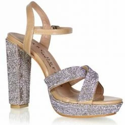 Marc Defang 5" Charlie Crystal Platform Pageant Heel Wide Shoe Formal Shoes 19 Marc Defang 5