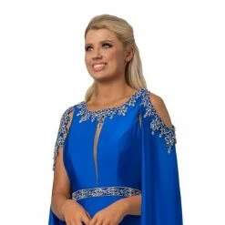 In Stock Johnathan Kayne 2075 Size 4 Embellished High Neckline Pageant Dress Cape Evening Gown 8 In Stock Johnathan Kayne 2075 Size 4 Embellished High Neckline Pageant Dress Cape Evening Gown