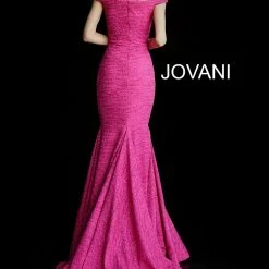 In Stock Jovani 60122 Sz 14 Fuchsia Iridescent Shimmer Mermaid Prom Dress Glitter Gown Mermaid Dresses