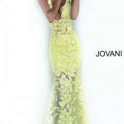 In Stock Jovani 60283 Size 10 Red Sequin Floral Lace Sheer Prom Dress Sexy Formal Gown