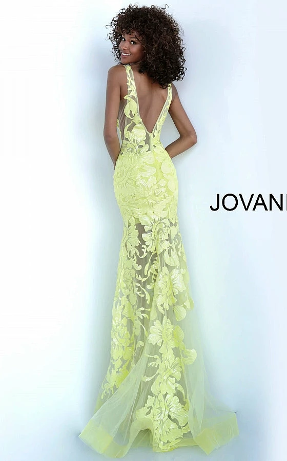 Jovani 60283 Long Floral Sheer Sequin Formal Evening Prom Dress V Neck Gown Backless Dresses 11 Jovani 60283 Long Floral Sheer Sequin Formal Evening Prom Dress V Neck Gown Backless Dresses