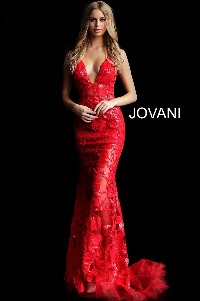 Jovani 60283 Long Floral Sheer Sequin Formal Evening Prom Dress V Neck Gown Backless Dresses 10 Jovani 60283 Long Floral Sheer Sequin Formal Evening Prom Dress V Neck Gown Backless Dresses