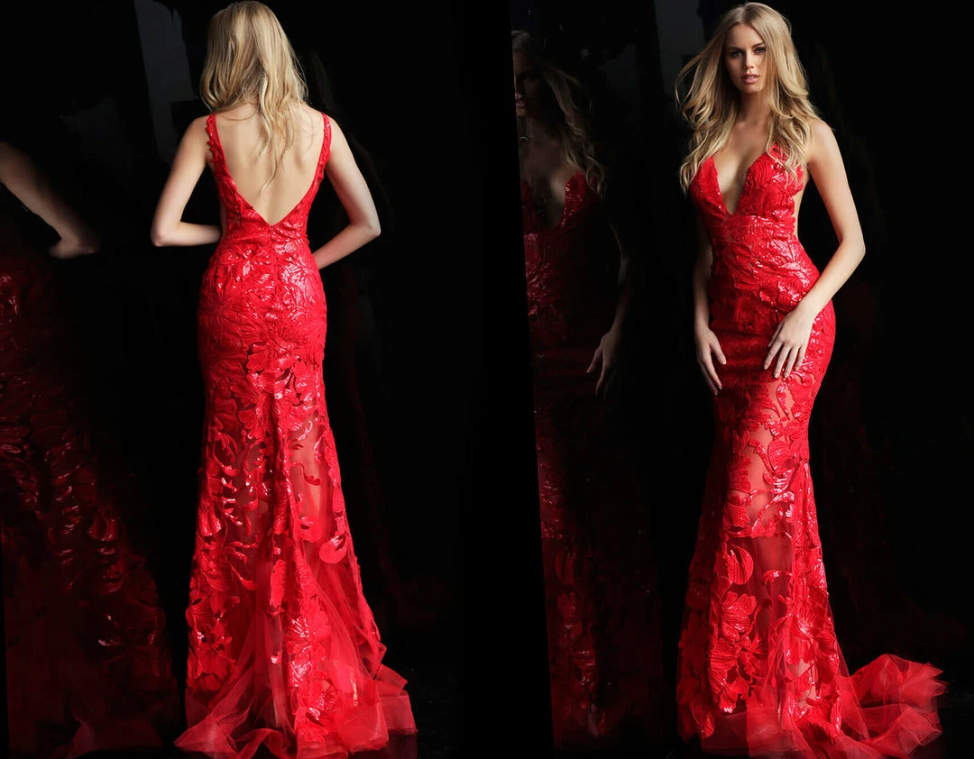 Jovani 60283 Long Floral Sheer Sequin Formal Evening Prom Dress V Neck Gown Backless Dresses 16 Jovani 60283 Long Floral Sheer Sequin Formal Evening Prom Dress V Neck Gown Backless Dresses