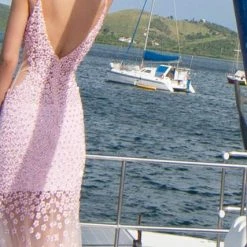 Jovani 60695 Prom Dress Embellished Sheer Floral Beading Wedding Gown