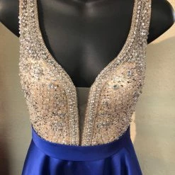 In Stock Jovani JVN60696 Size 4 ,12 Black Prom Dress Ball Gown Pockets A Line Sheer