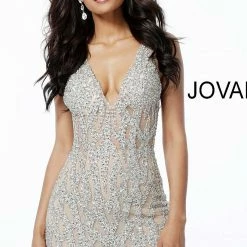 Jovani 61572 Short Sheer Crystal Tassel Fringe Cocktail Party Dress Formal Evening Gown 7 Jovani 61572 Short Sheer Crystal Tassel Fringe Cocktail Party Dress Formal Evening Gown