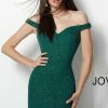 Jovani 61623 Off The Shoulder Cocktail Dress Fitted Short Homecoming Dress Shimmer Cocktail