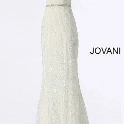 In Stock Long Sleeve Dresses Jovani JVN 62499 Size 8 Sequin Cap Sleeve Fitted Prom Dress Evening Gown