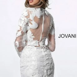 Long Sleeve Dresses Jovani 62811 Homecoming White Long Sleeve Embellished Fitted Short Dress 11 Long Sleeve Dresses Jovani 62811 Homecoming White Long Sleeve Embellished Fitted Short Dress