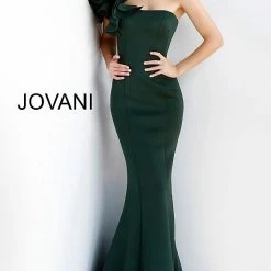 Jovani 63994 Fitted Mermaid One Shoulder Evening Gown Prom Dress Formal