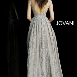 Discontinued Jovani JVN64105 Long Lace Sheer A Line Ballgown Prom Dress Formal Backless Ballgown Dresses 16 Discontinued Jovani JVN64105 Long Lace Sheer A Line Ballgown Prom Dress Formal Backless Ballgown Dresses