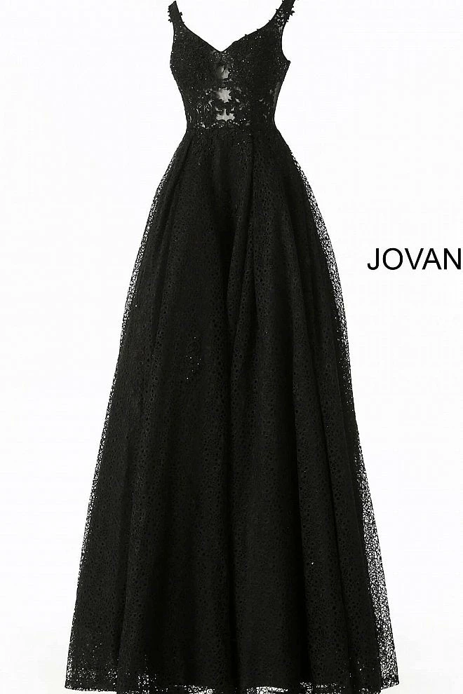 Discontinued Jovani JVN64105 Long Lace Sheer A Line Ballgown Prom Dress Formal Backless Ballgown Dresses 9 Discontinued Jovani JVN64105 Long Lace Sheer A Line Ballgown Prom Dress Formal Backless Ballgown Dresses