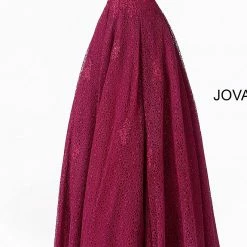Discontinued Jovani JVN64105 Long Lace Sheer A Line Ballgown Prom Dress Formal Backless Ballgown Dresses 18 Discontinued Jovani JVN64105 Long Lace Sheer A Line Ballgown Prom Dress Formal Backless Ballgown Dresses