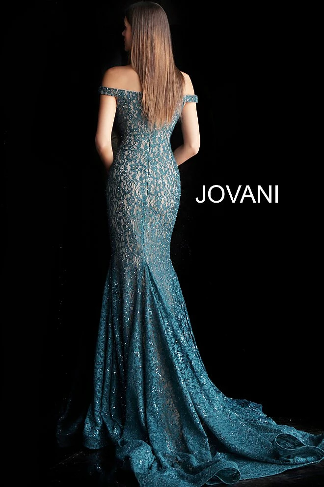 Jovani 64521 Embellished Lace Prom Dress Mermaid Gown Off Shoulder V Neck Mermaid Dresses 11 Jovani 64521 Embellished Lace Prom Dress Mermaid Gown Off Shoulder V Neck Mermaid Dresses