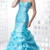 In Stock Mermaid Dresses Alyce Paris Prom Dress 6475 TURQUOISE Size 4 6 Organza Mermaid Flare Pageant