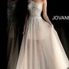 Long Sleeve Dresses Jovani 64893 Nude One Shoulder Strap Sheer Nude Skirt Prom Dress 2 Long Sleeve Dresses Jovani 64893 Nude One Shoulder Strap Sheer Nude Skirt Prom Dress