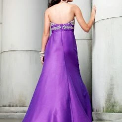 In Stock Riva Designs 6498 White Silver Size 10 Prom Dress Crystal Top Long Gown