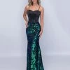 In Stock Mermaid Dresses Nina Canacci 6506 Size 6 Mermaid Velvet Sequin Pageant Dress Prom Corset Gown