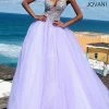 Jovani 65379 Sheer Crystal Embellished Bodice Tulle Ballgown Prom Dress Ballgown Dresses