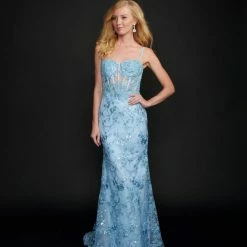 In Stock Nina Canacci 6556 Size 4 Long Mermaid Wedding Gown Sheer Lace Corset Dress Train