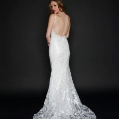 Mermaid Dresses Nina Canacci 6556 Long Mermaid Prom Pageant Gown Sheer Lace Corset Dress Train