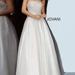 In Stock Jovani JVN65664 Size 4 Strapless Embellished Tulle Ballgown Prom Dress Embellished Corset