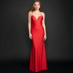 Nina Canacci 6567 Long Straight Prom Dress Pageant Gown Backless Corset Fitted