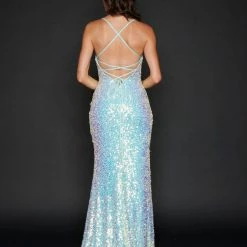 Corset Dresses Nina Canacci 6571 Long Straight Prom Pageant Gown