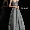 Discontinued Long Sleeve Dresses Jovani 65855 Embellished A Line Prom Dress With Open Back 2 Discontinued Long Sleeve Dresses Jovani 65855 Embellished A Line Prom Dress With Open Back