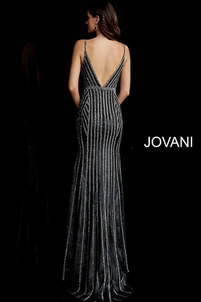 Discontinued Jovani 65978 Gunmetal/Silver Sizes 00-24 4 Discontinued Jovani 65978 Gunmetal/Silver Sizes 00-24