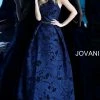 Discontinued Jovani 66103 Navy Black Sizes 00-24 Ballgown Dresses