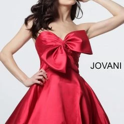 Jovani 66698 Strapless Bubble Skirt Homecoming Dress