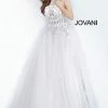 Ballgown Dresses Jovani 66725 A Line Ballgown Sheer Corset Pageant Dress Formal Gown Flower Appliques