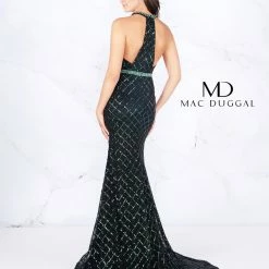 In Stock CLEARANCE Mac Duggal Flash 66835 Emerald Size 8 Prom Dress Pageant Gown