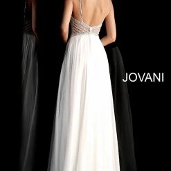 Long Sleeve Dresses Jovani 66925 Embellished V Neck Prom Dress Pageant Gown High Slit Evening Gown 13 Long Sleeve Dresses Jovani 66925 Embellished V Neck Prom Dress Pageant Gown High Slit Evening Gown