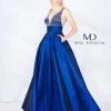 In Stock Ballgown Dresses Mac Duggal 66926 Midnight Blue Size 2 Prom Dress Pageant Ball Gown A Line