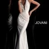Discontinued Jovani 66946 Plunging Neckline Ruched Bodice Prom Dress Long Sleeve Dresses 1 Discontinued Jovani 66946 Plunging Neckline Ruched Bodice Prom Dress Long Sleeve Dresses