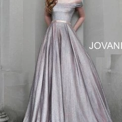 In Stock Jovani 66950 Dusty Rose Prom Dress Size 14 Off The Shoulder Pageant Gown Ball Gown