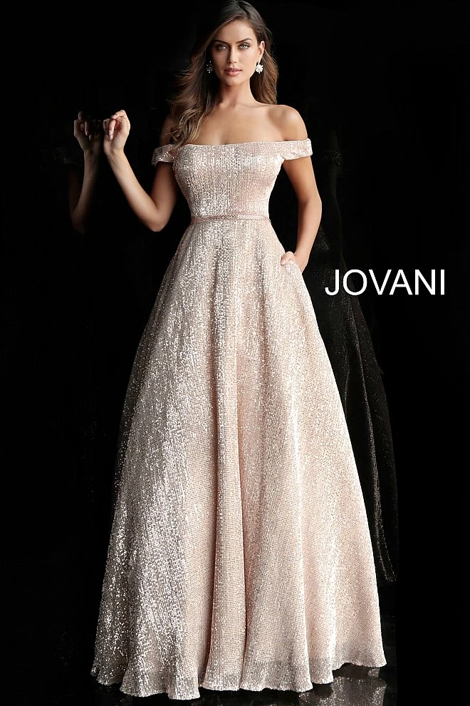 In Stock Ballgown Dresses Jovani JVN66951 Size 14 Off The Shoulder Sequin Prom Dress Ball Gown Formal Evening 3 In Stock Ballgown Dresses Jovani JVN66951 Size 14 Off The Shoulder Sequin Prom Dress Ball Gown Formal Evening