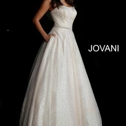 Discontinued Jovani 66955 Sweetheart Neckline Glitter Prom Dress Ball Gown