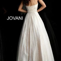 Discontinued Jovani 66955 Sweetheart Neckline Glitter Prom Dress Ball Gown