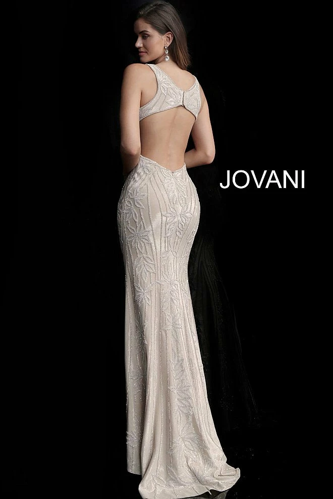 Discontinued Jovani 66965 Long Crystal Embellished Prom Dress Evening Gown Wedding Dress 4 Discontinued Jovani 66965 Long Crystal Embellished Prom Dress Evening Gown Wedding Dress
