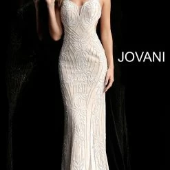 Discontinued Jovani 66965 Long Crystal Embellished Prom Dress Evening Gown Wedding Dress 8 Discontinued Jovani 66965 Long Crystal Embellished Prom Dress Evening Gown Wedding Dress