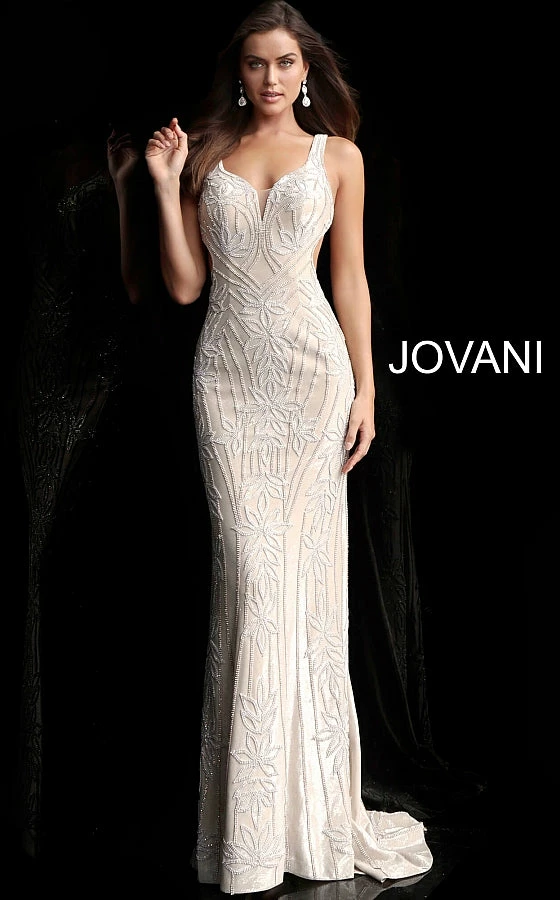 Discontinued Jovani 66965 Long Crystal Embellished Prom Dress Evening Gown Wedding Dress 5 Discontinued Jovani 66965 Long Crystal Embellished Prom Dress Evening Gown Wedding Dress