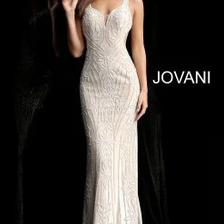 Discontinued Jovani 66965 Long Crystal Embellished Prom Dress Evening Gown Wedding Dress 9 Discontinued Jovani 66965 Long Crystal Embellished Prom Dress Evening Gown Wedding Dress