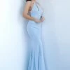 Jovani 67101 Long Keyhole Neckline Embellished Prom Dress Fit Flare Open Back 1 Jovani 67101 Long Keyhole Neckline Embellished Prom Dress Fit Flare Open Back
