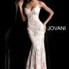 Jovani 67331 Champagne Sequin Embellished Mermaid Prom Dress Pageant Gown Mermaid Dresses