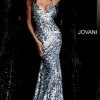 Discontinued Long Sleeve Dresses Jovani 67448 Blue Sequin Embellished Fitted Prom Dress 1 Discontinued Long Sleeve Dresses Jovani 67448 Blue Sequin Embellished Fitted Prom Dress