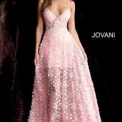 Discontinued Jovani 67625 Floral Applique Short Prom Dress With Long Sheer Overlay Long Sleeve Dresses