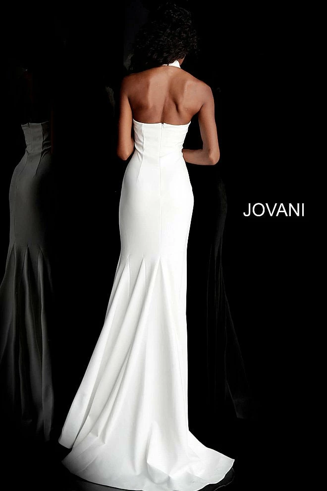 Discontinued Jovani 67661 High Neckline Half Back Prom Dress 5 Discontinued Jovani 67661 High Neckline Half Back Prom Dress